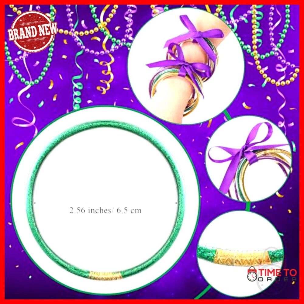 Glitter Jelly Bangles Stackable Bracelets Silicon… - image 4